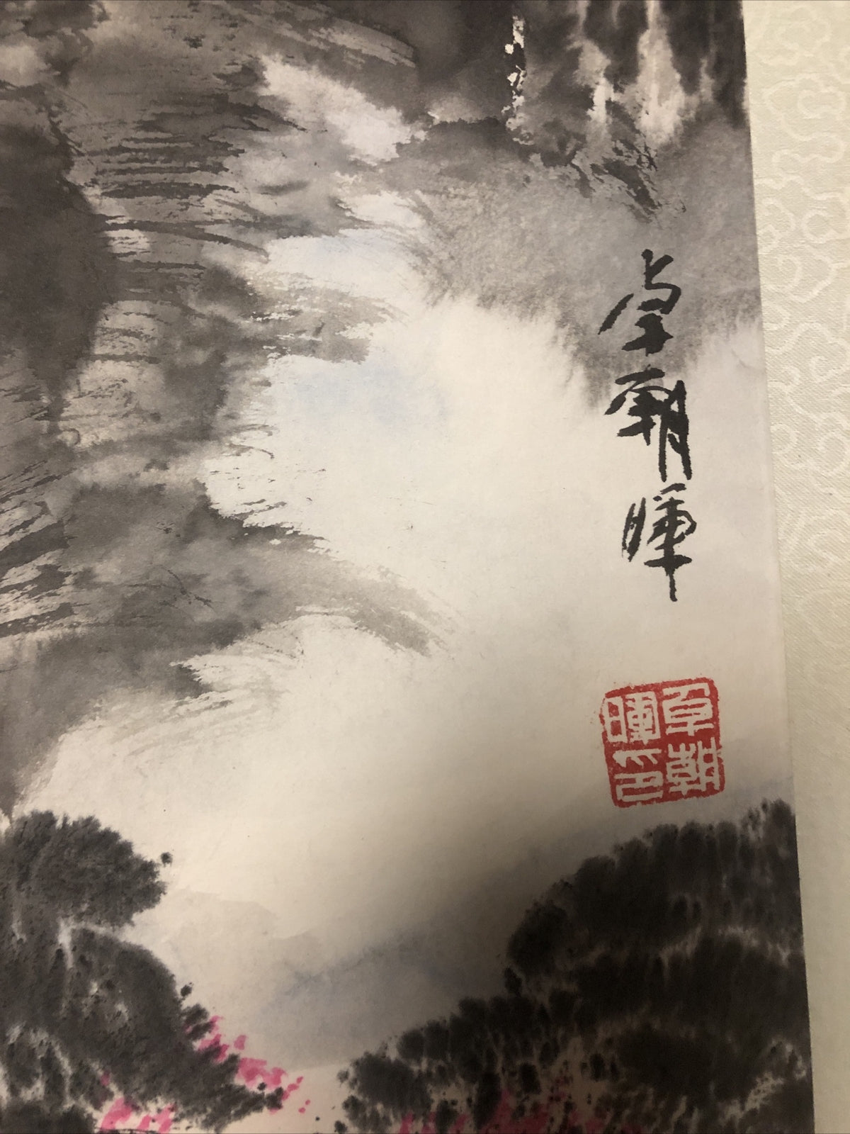 Lot 2: Vintage Japanese Scroll With Box Landscapes Signed Rolled6