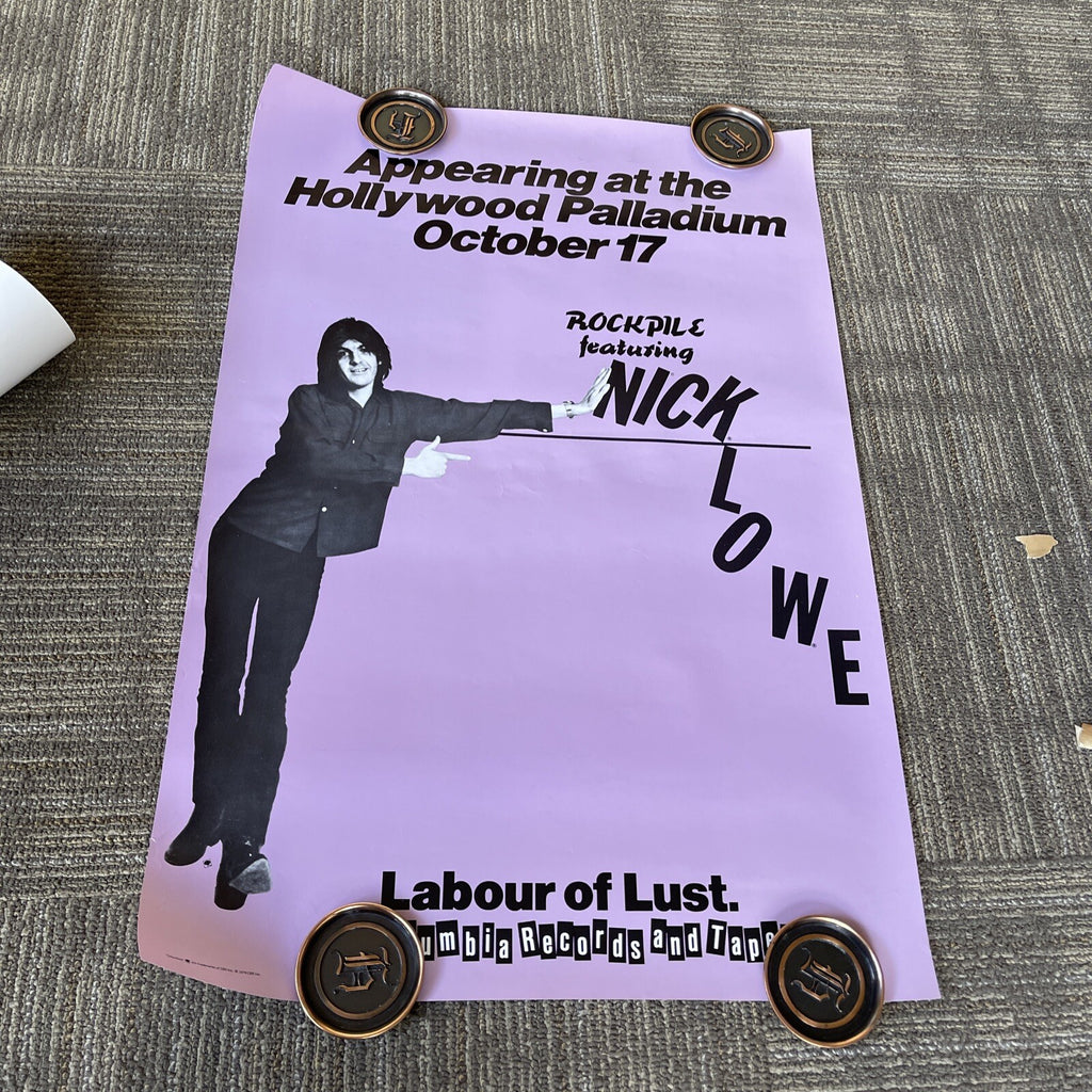 #158 1979 Nick Lowe Poster Rockpile Concert Hollywood Palladium Labour Of Lust0