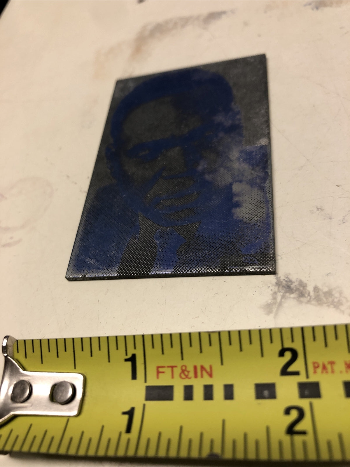 Antique Metal Printing Plate Block Photo Negative 2x2.5 Inch” Black Man In Suit2