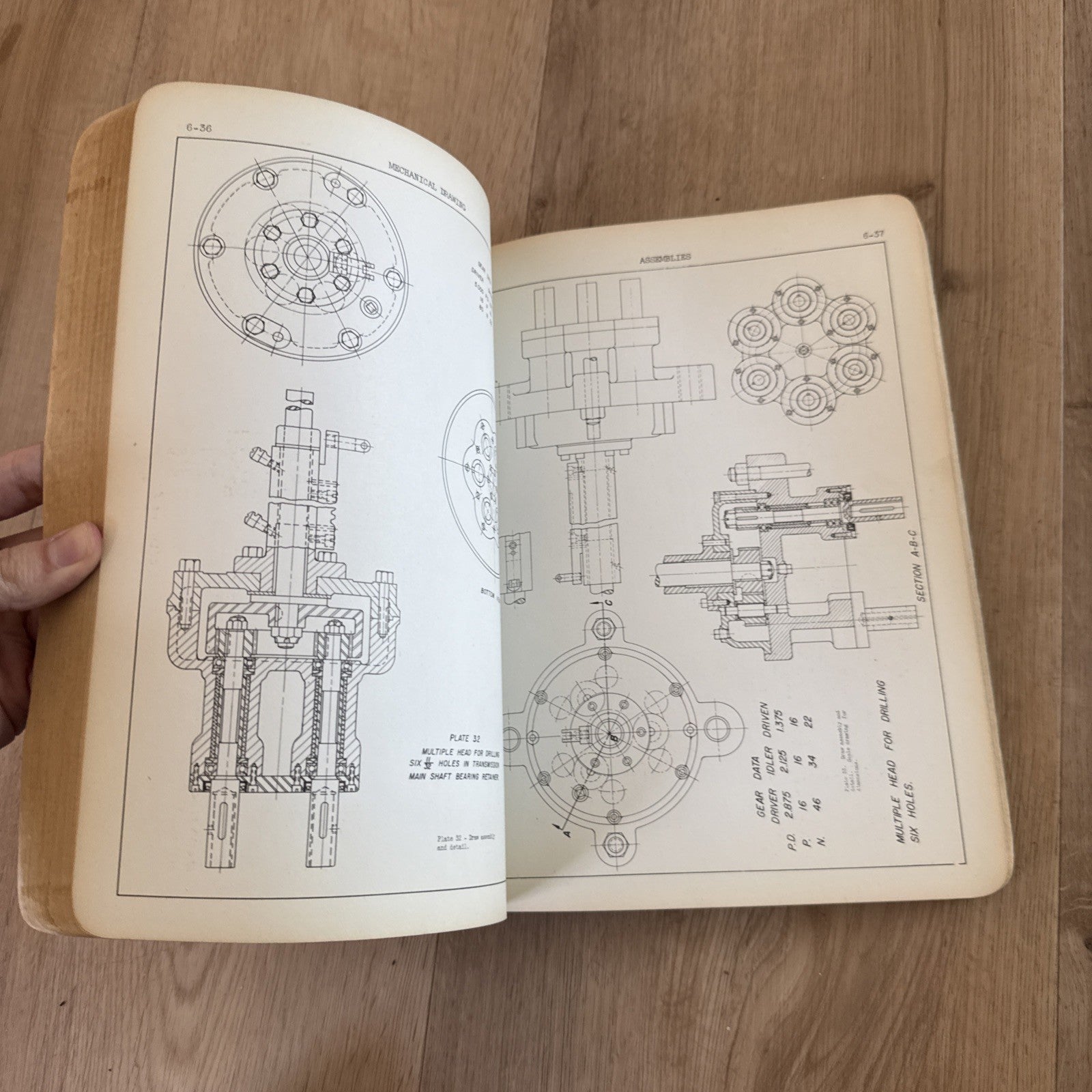 Vtg 1941 Henry Ford Trade School Mechanical Drawing Textbook Blueprint Manual5