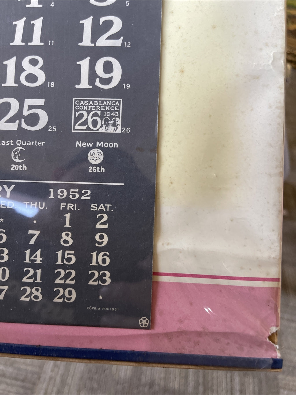 Rare VTG Beaver  Springs Pa Farm Chicks Palomino 1952 Calendar4