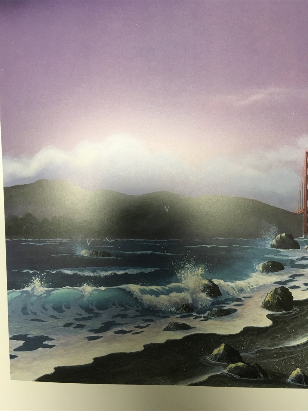 CHARLES E ADAMS SAN FRANCISCO GOLDEN GATE BRIDGE SIGNED PRINT 19896