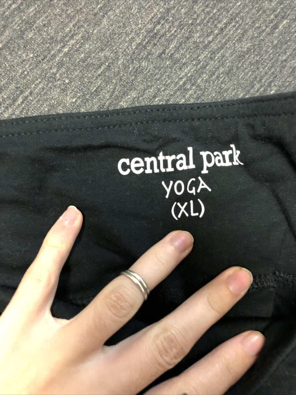 Womens CENTRAL PARK Yoga Running Workout Capri Large Black Athletic Pants1
