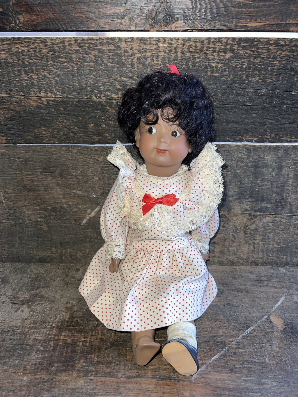 Vintage German 13” Kestner Repro 165 GOOGLIE EYES Cute Doll1