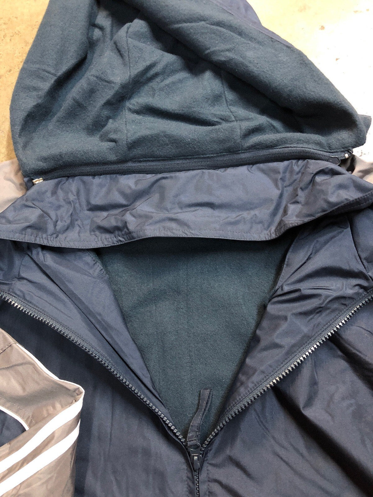 90s Vintage Men's RNND Weathered Remove-able Hooded Jacket And Pants L5