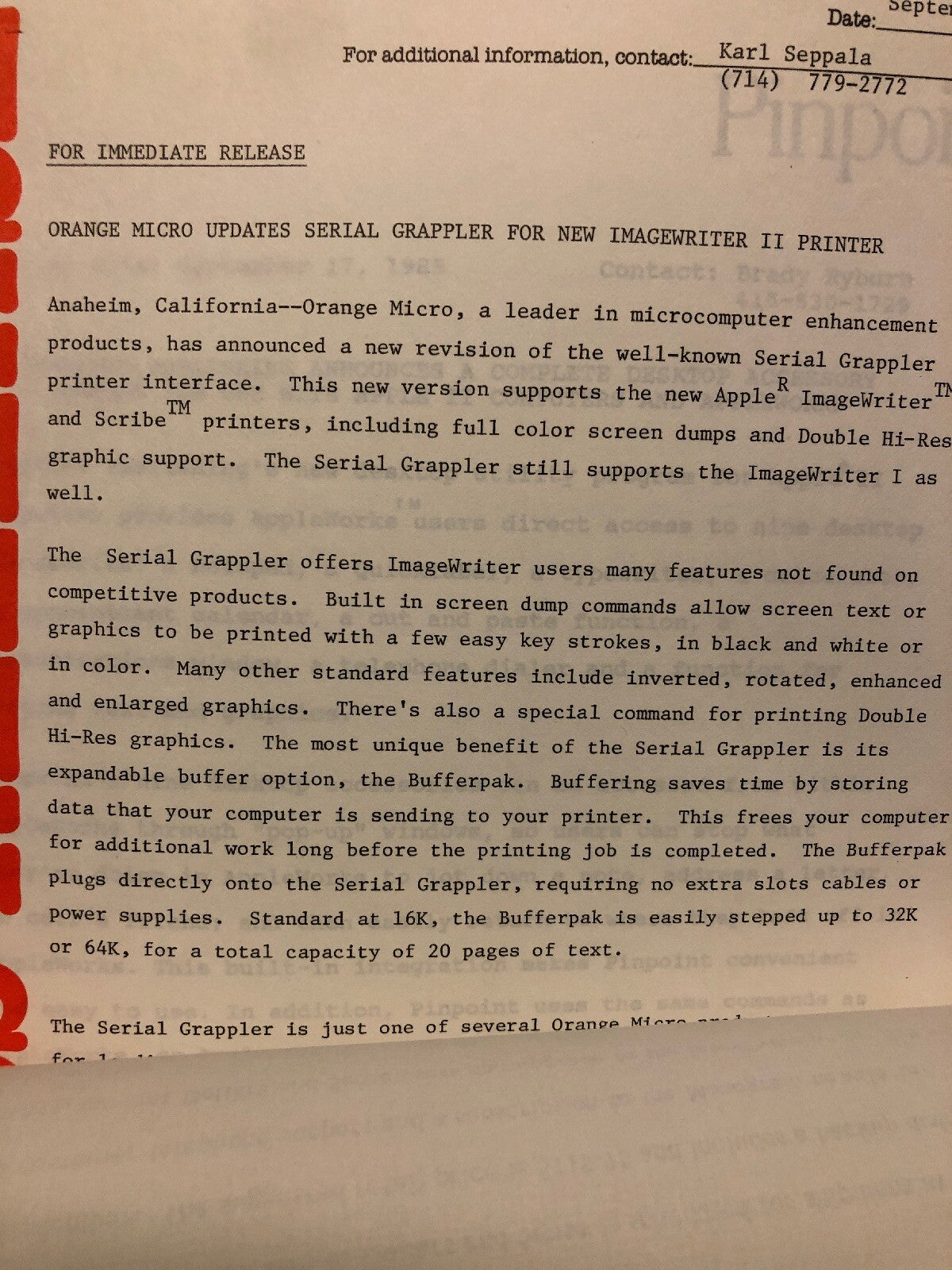 Apple 1985 Docs Contracts Product Info Megahaus Mouse Series Mindscape Meca Incs5