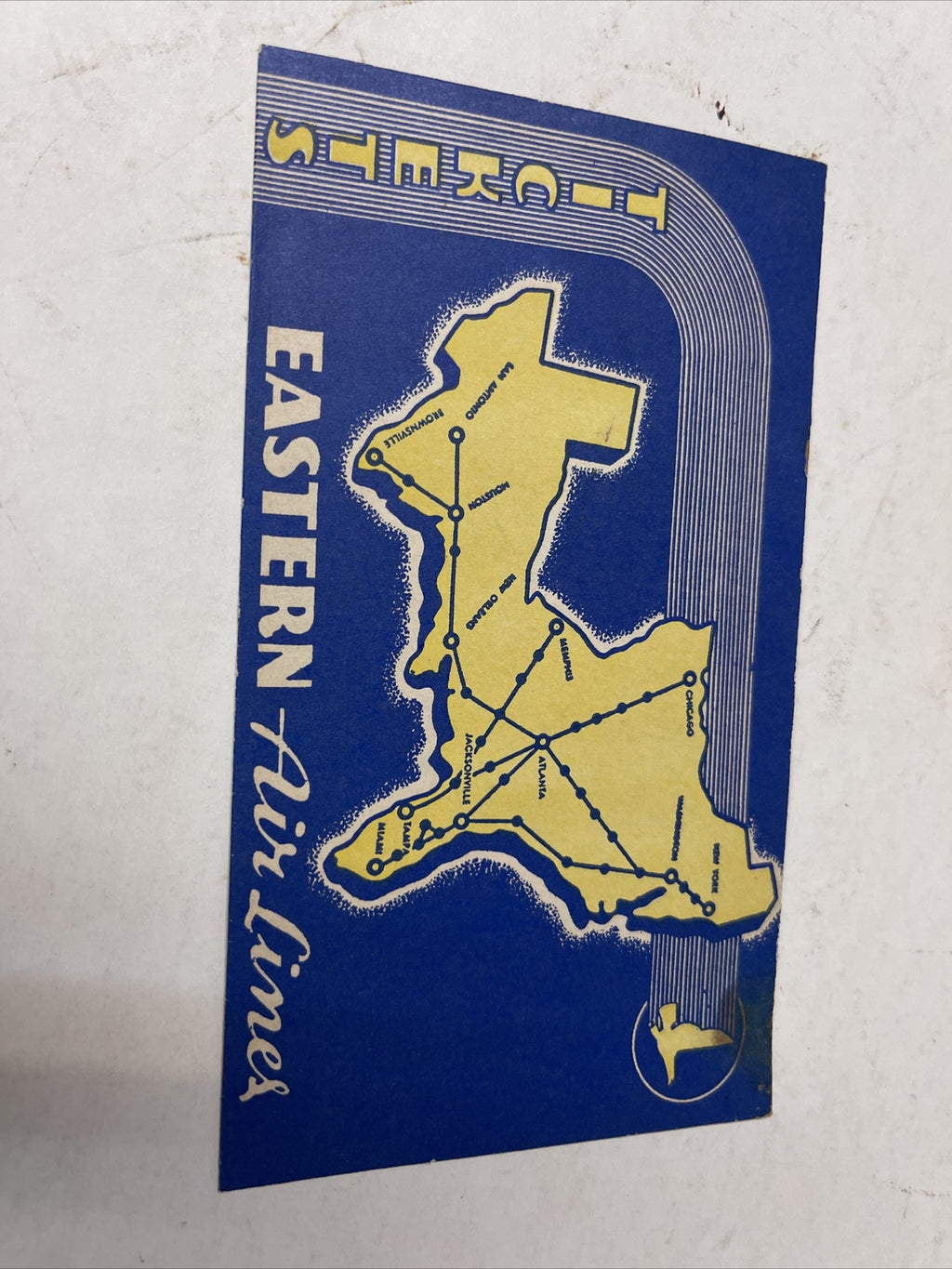 Eastern Air AIRLINE 1930s Ticket Envelope TIMETABLE SCHEDULE Brochure0