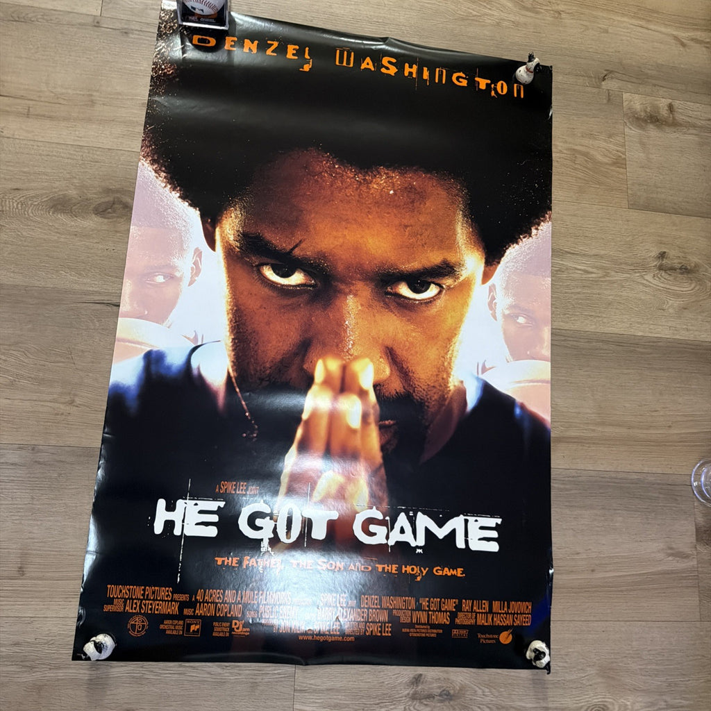 #74 1998 He Got Game Original Movie House Full Sheet Poster 27” X 40”6