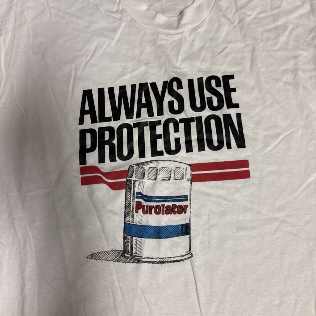 Vintage 90s Purolator Always Use Protection Racing Shirt Chevy Goodyear XL1