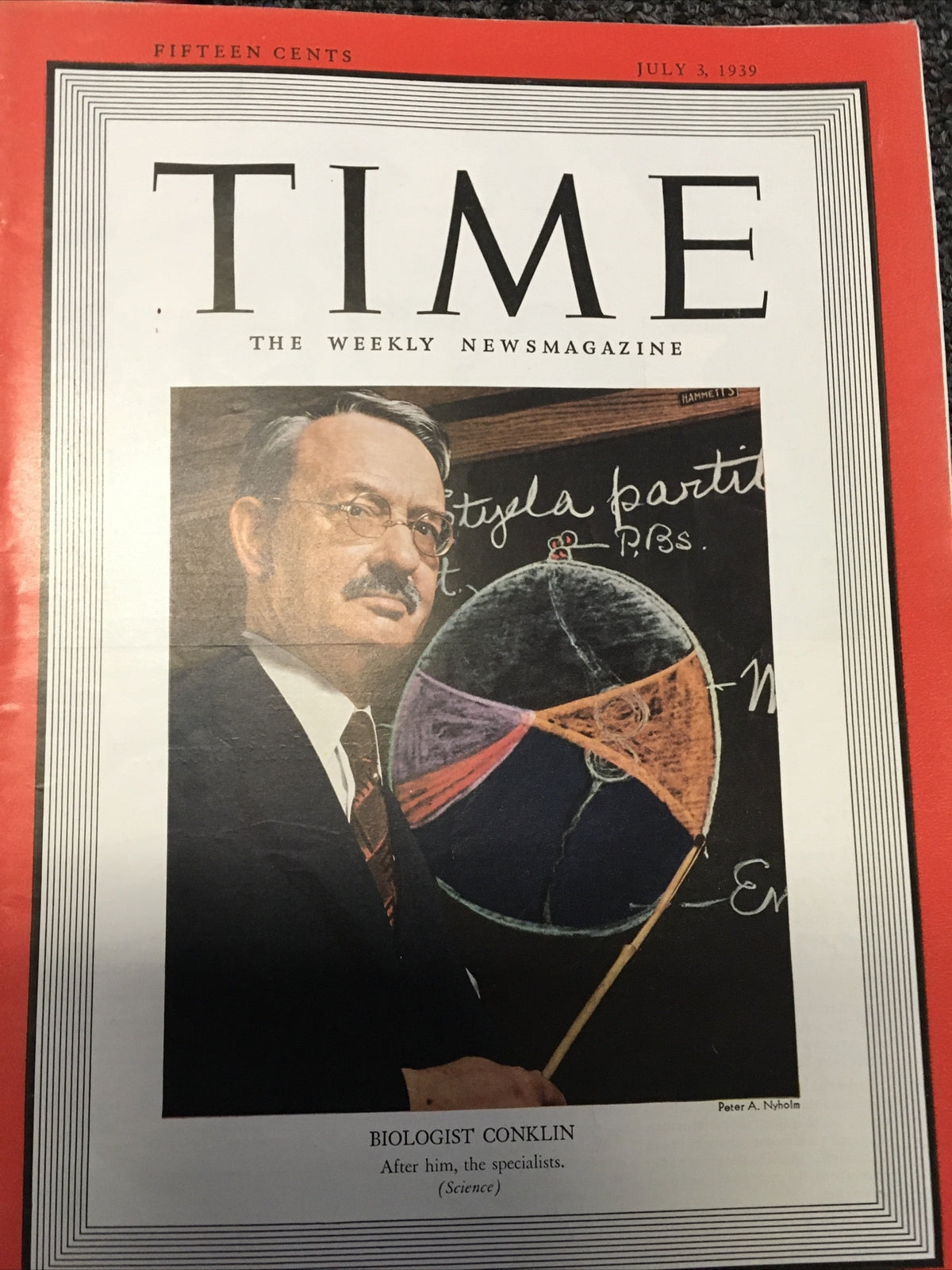 Time Magazine July 3 1939 Biologist Edwin Conklin LOU GEHRIG1