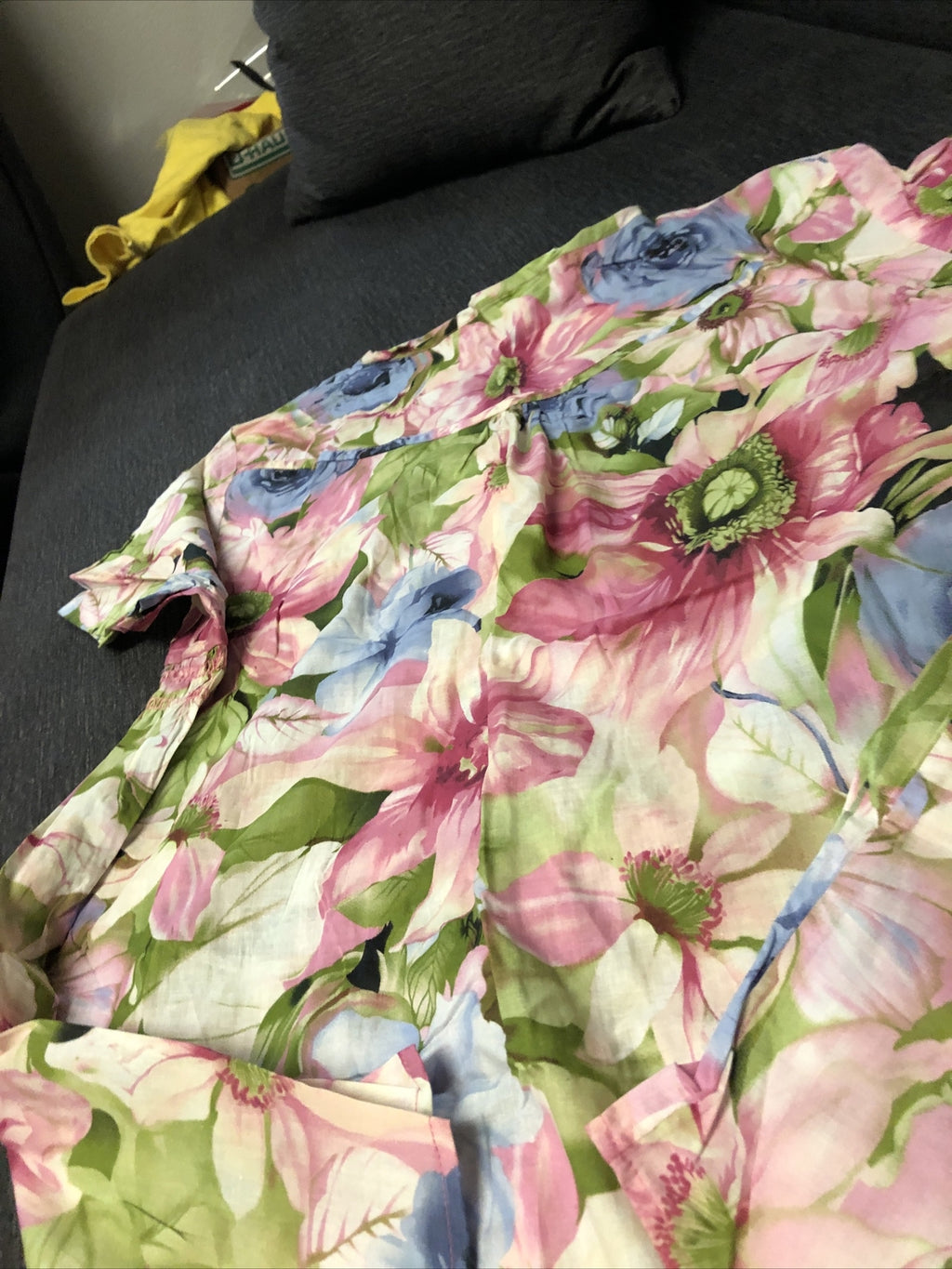 SHAVER LAKE WOMENS FLORAL BLOUSE TOP - SIZE LX SPRING FLOWERS LARGE1