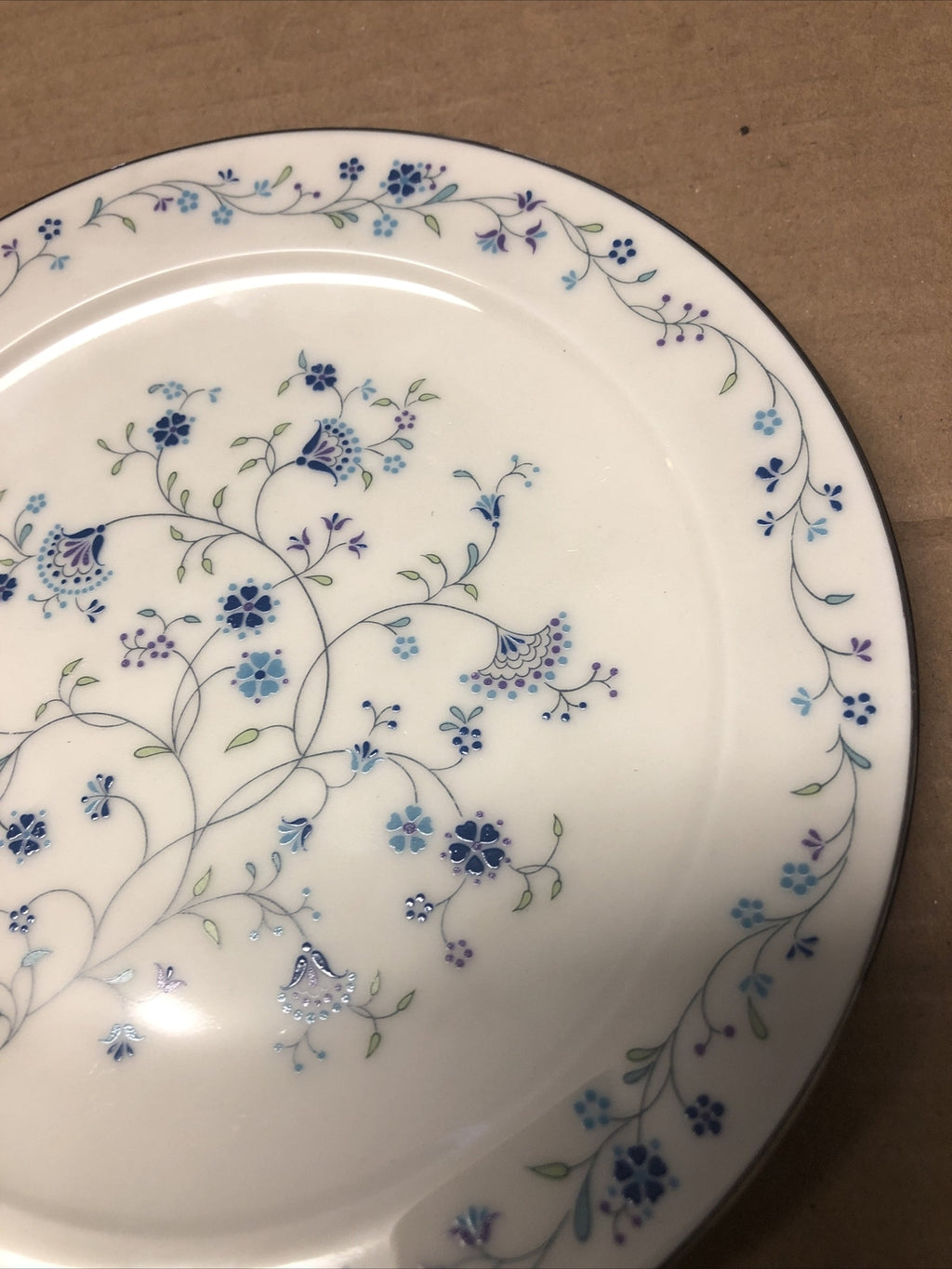 Noritake Ivory China #7164 Serene Garden Lot Of 2 Plates Salad & Desert Plate8