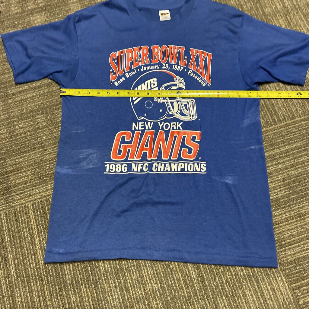 Vintage New York Giants 1986 NFC Champs Super Bowl XXI Single Stitch Shirt Large7