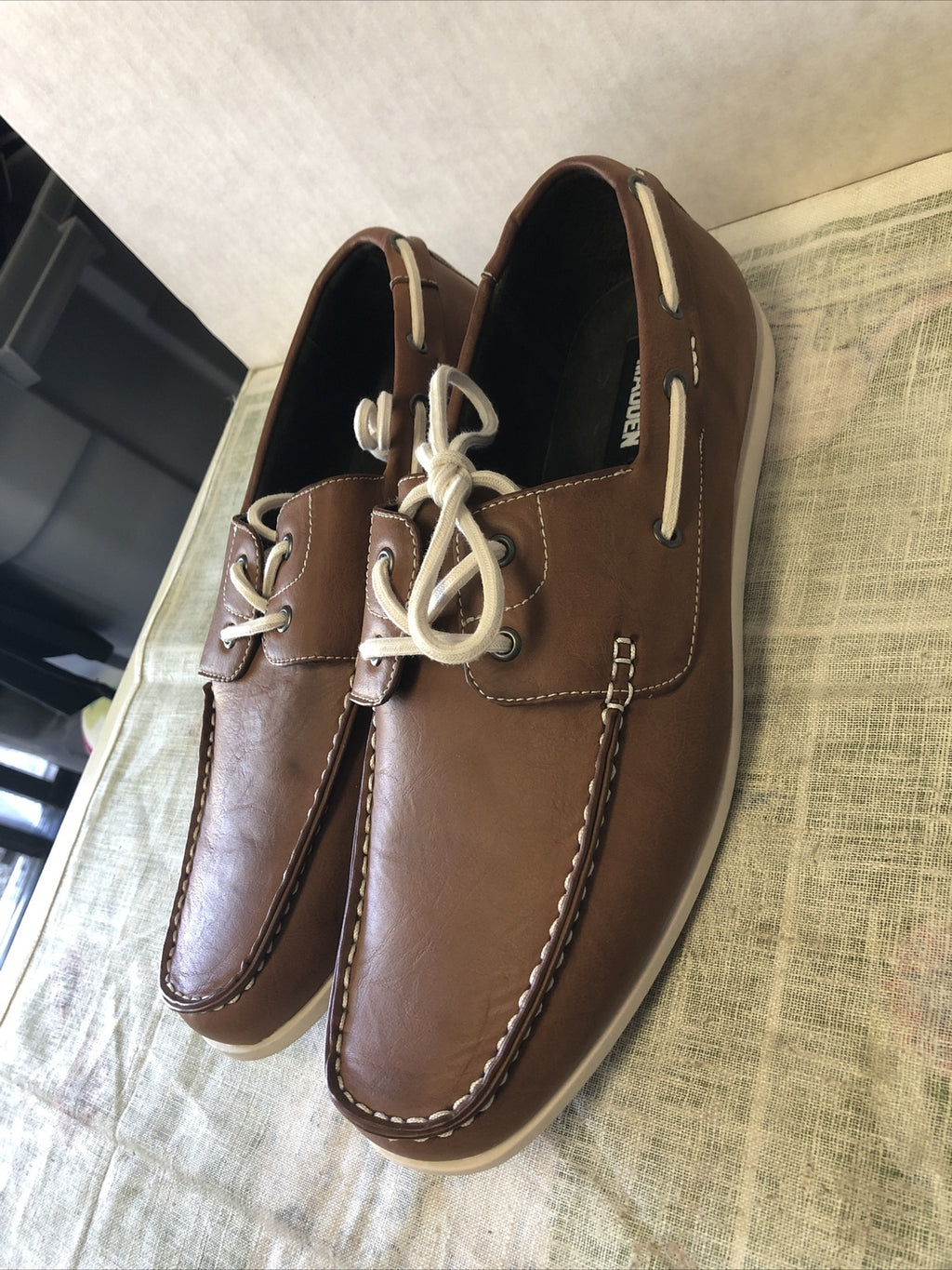 Steve Madden M-Geddy-748 Tan Boat Shoes Loafers Size 13D2