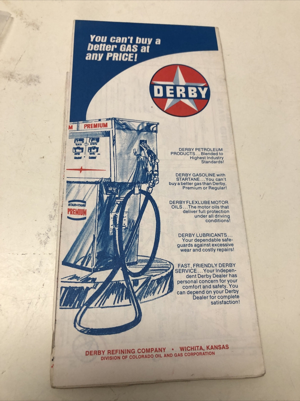 Vintage Central And Western Derby Gas Station Road Maps Best Bargain Going Derby1