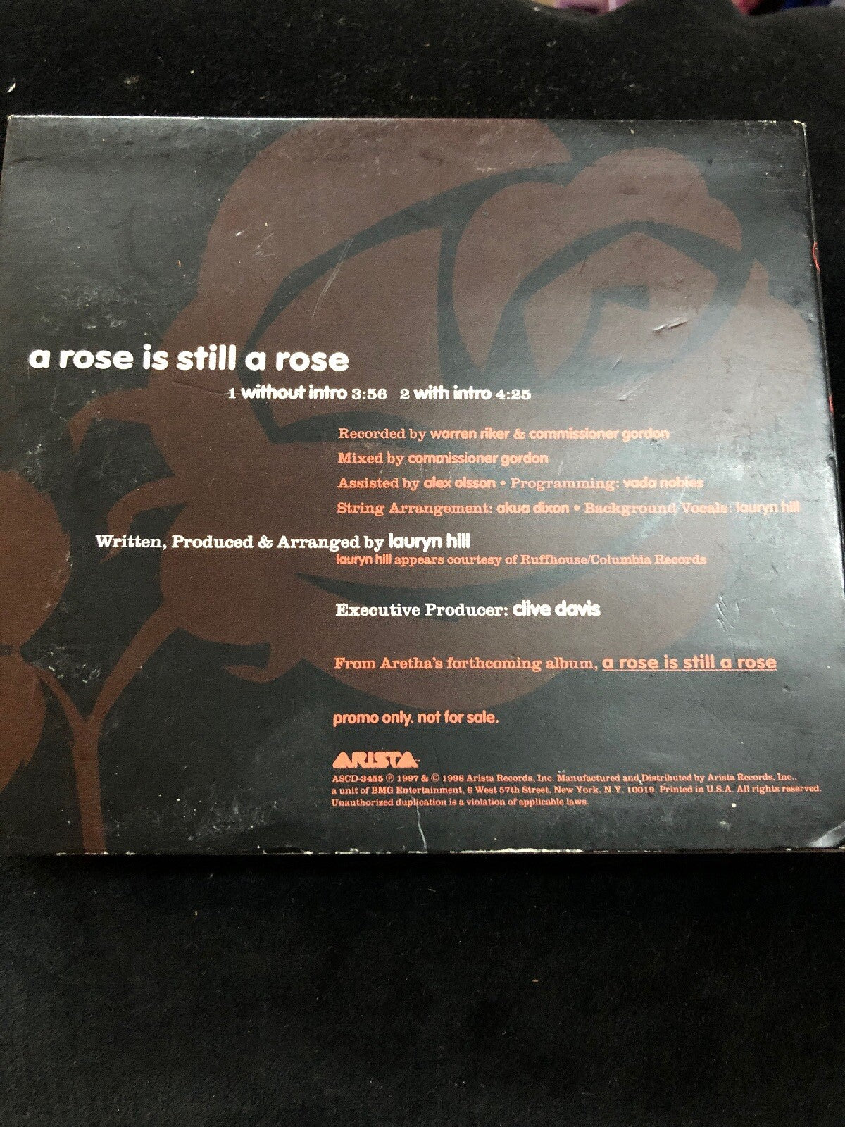 Aretha Franklin ~ A Rose Is Still A Rose (The Remixes) CD Single By Lauryn Hill1