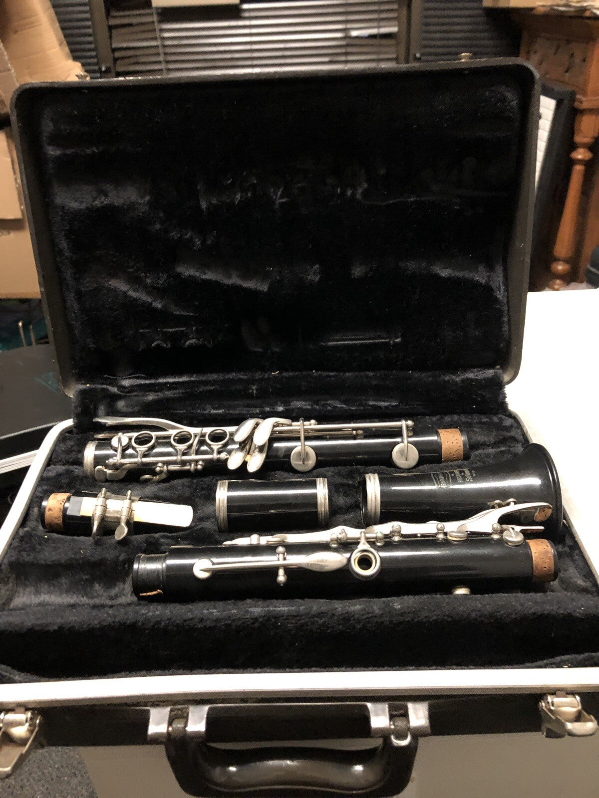 A5 Vintage Selmer Bundy Resonite Black Clarinet w/ Case1