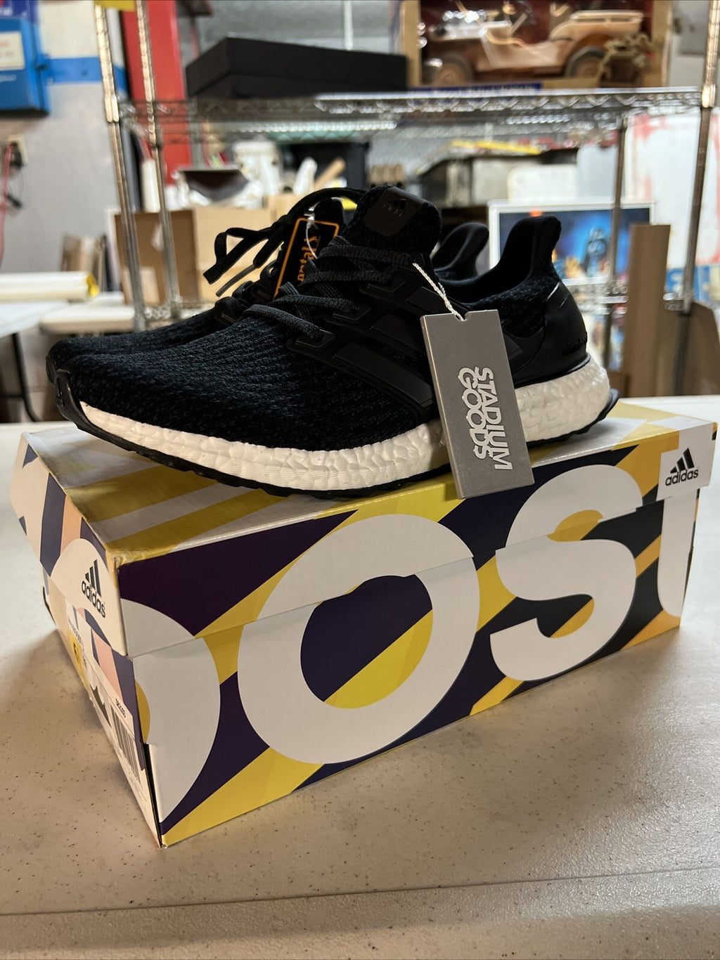Adidas Ultraboost 1.0 J Low GS Running Shoes Black HQ4218 Men’s Size 6.5 NEW0