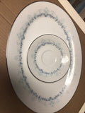 Lot Of 2 Noritake Pledge 2938 14” Oval Serving Platter & 6” Desert Plate0
