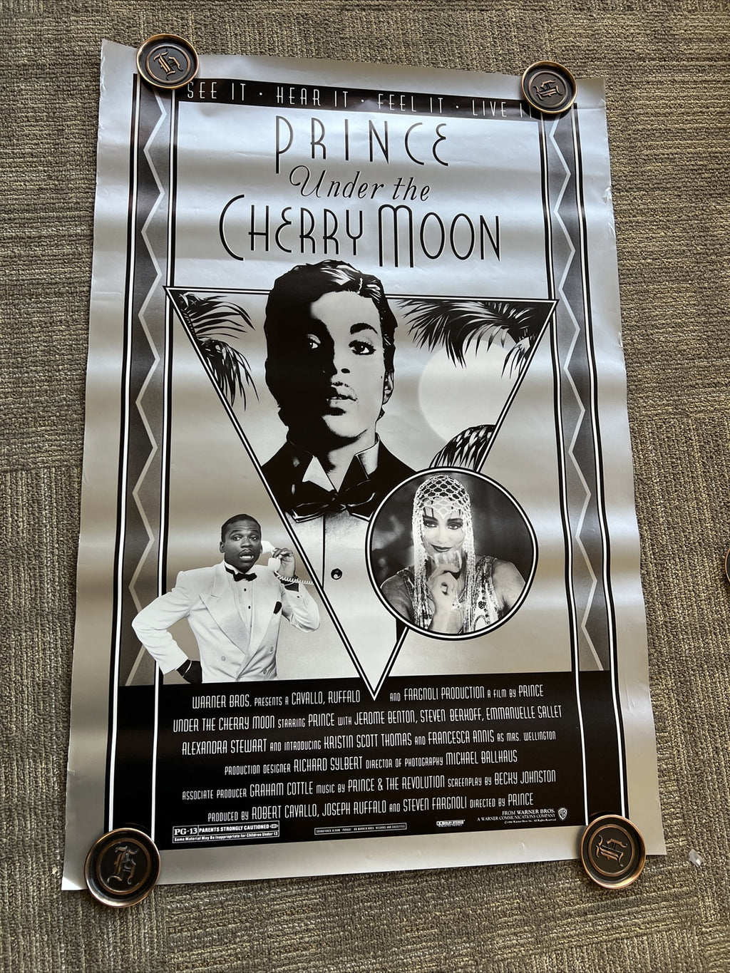 #182 "UNDER THE CHERRY MOON" PRINCE 1986 ORIGINAL ONE SHEET POSTER0