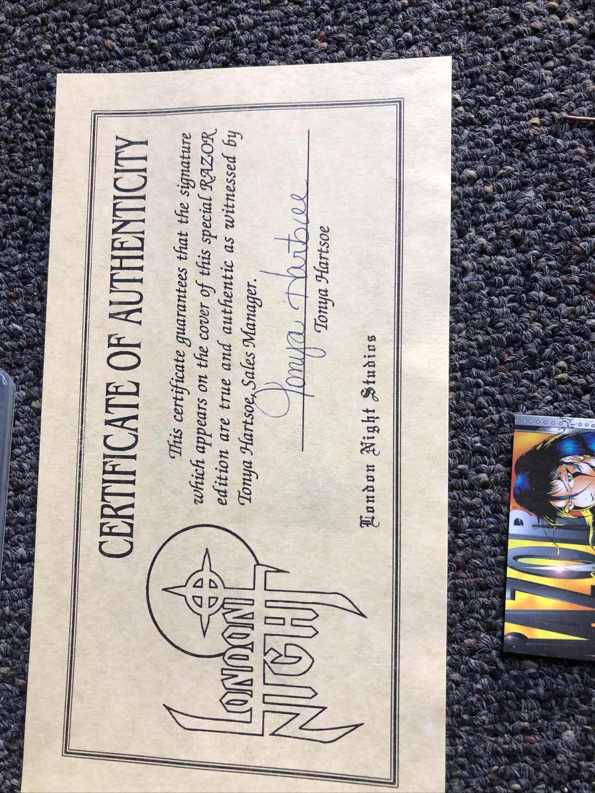 Everette Hartsoe RAZOR The Commemorative Edition Signed W/ COA 19958