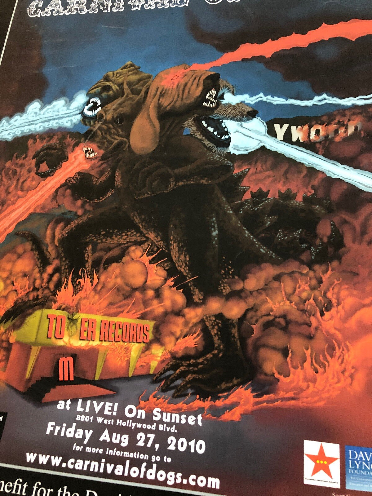 Carnival Of Dogs Poster Cali. Christiana Rep. David Lynch Found. Tower Records2