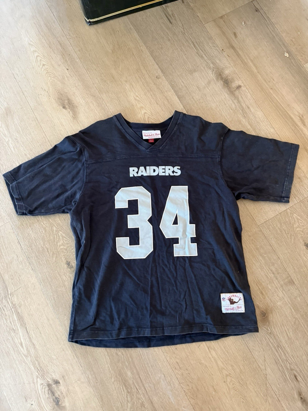 Mitchell & Ness LA Raiders Bo Jackson #34 Black Mesh Throwback Jersey Shirt Sz L0