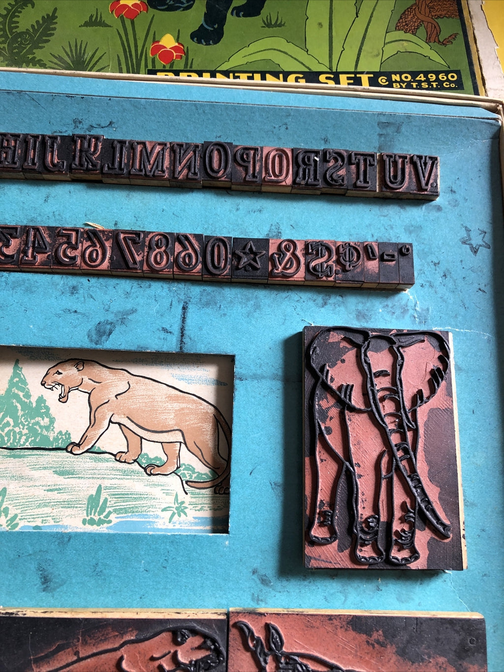 Rare Vintage Printing Set By T.S.T Co. “The Animal Kingdom” No. 49605