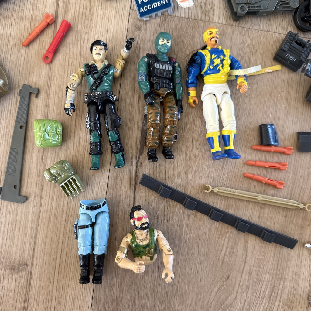 Vintage G.I. Joe ARAH Parts Lot -figure Parts  Ninja Force, Beach Head, DialTone1