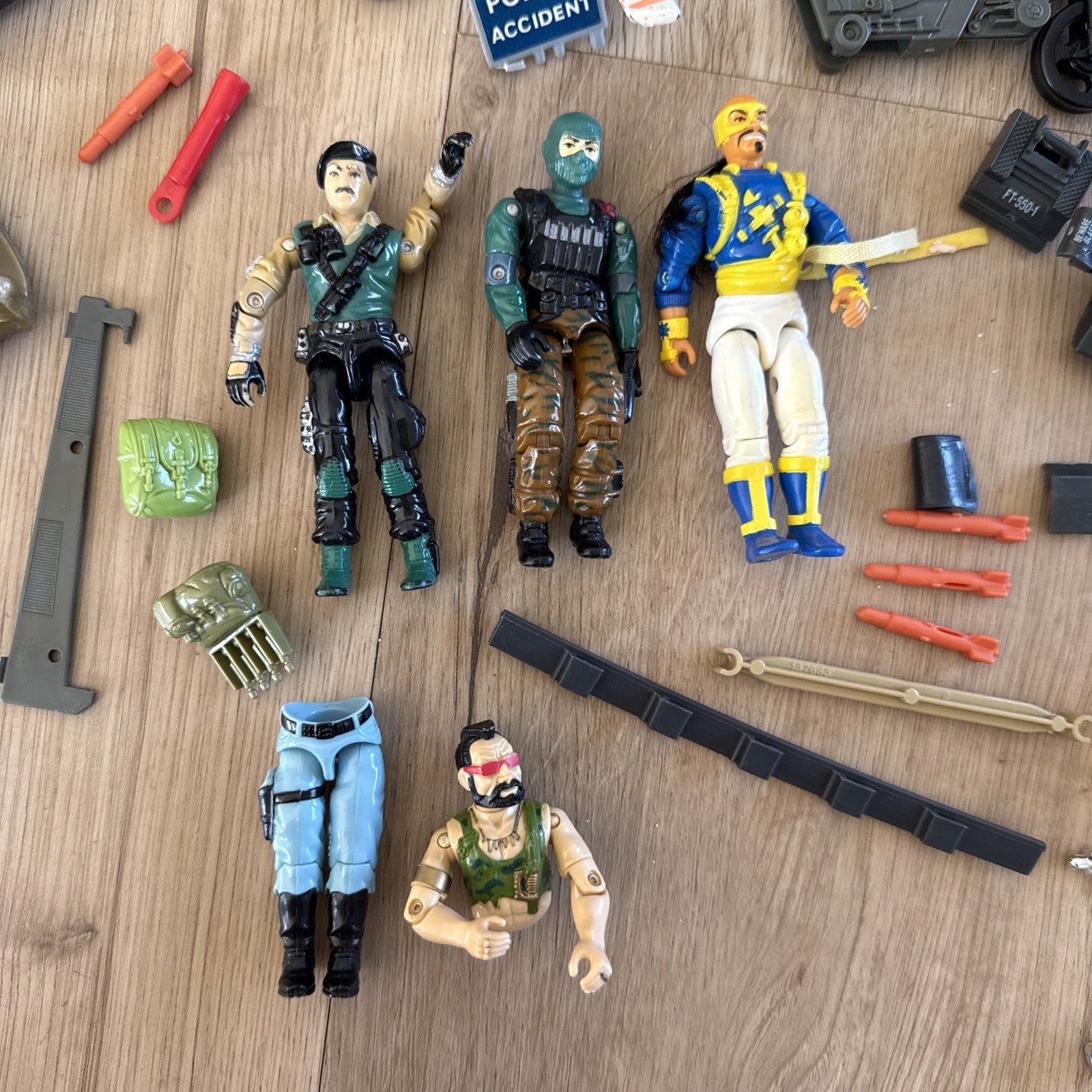 Vintage G.I. Joe ARAH Parts Lot -figure Parts  Ninja Force, Beach Head, DialTone1