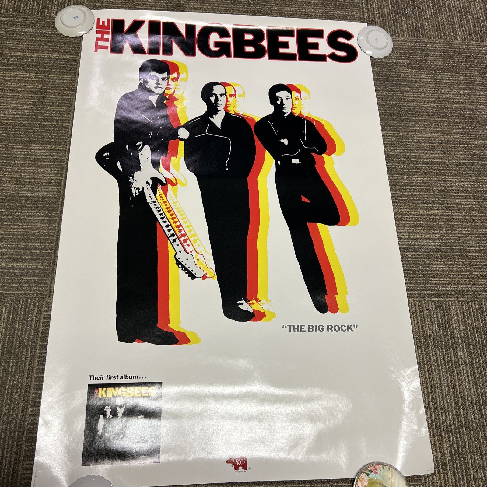 The Kingbees First Album Promotional Poster The Big Rock RSO Records 1981 #130