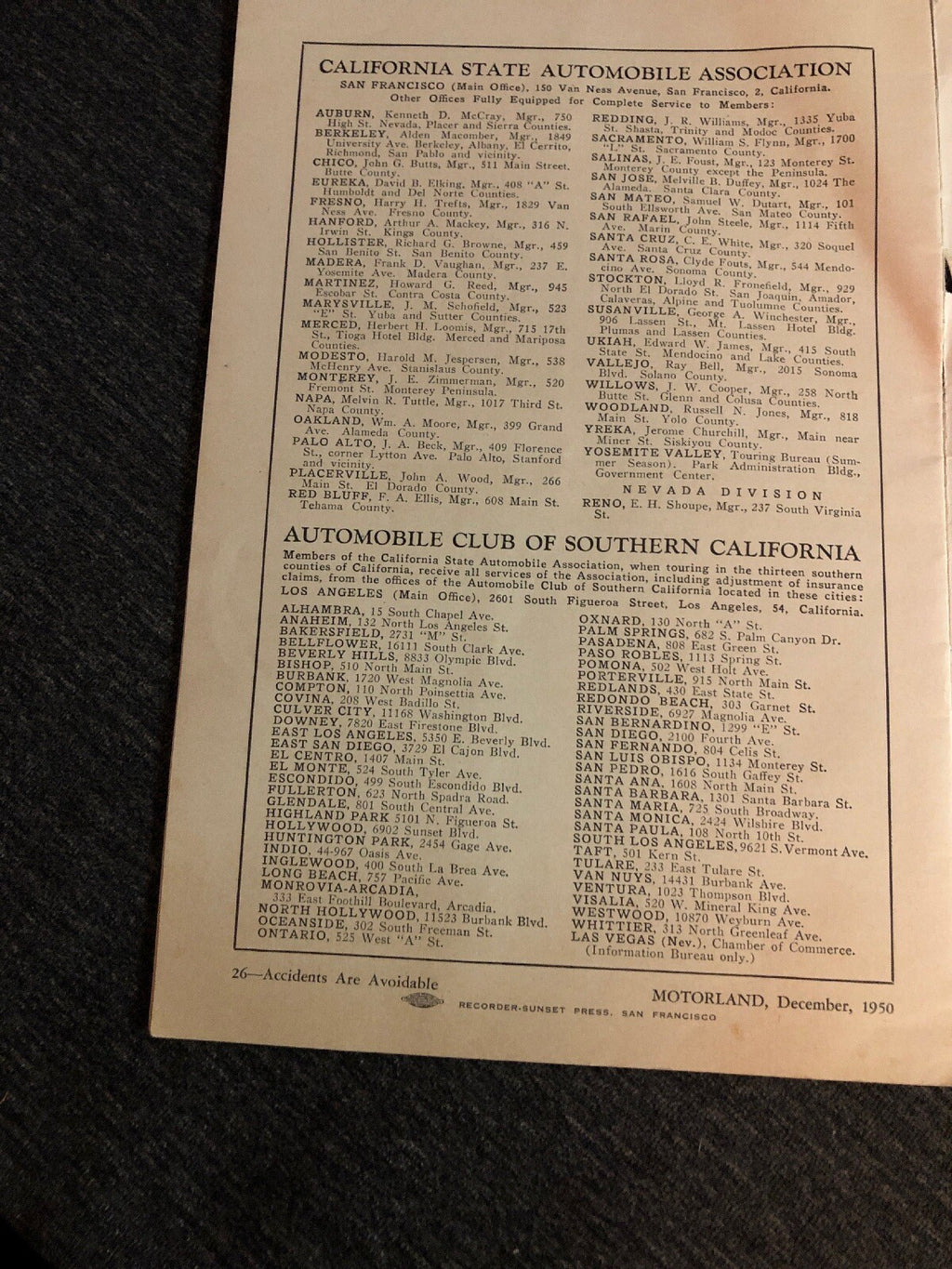 Motorland - California State Automobile Association - 1950s Automobilia Vintage4
