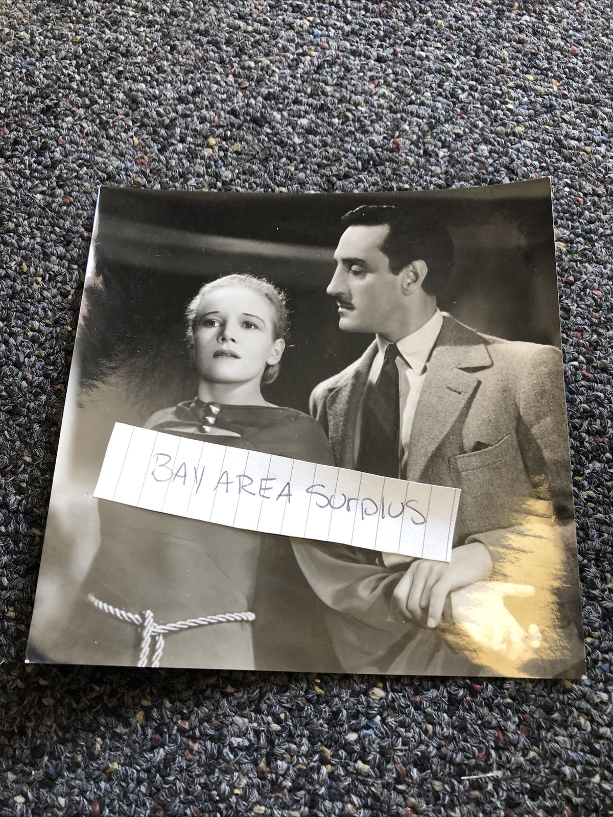 RARE Original Photo Of Ann Harding & Basil Rathbone 6”x6” Candid Shot0