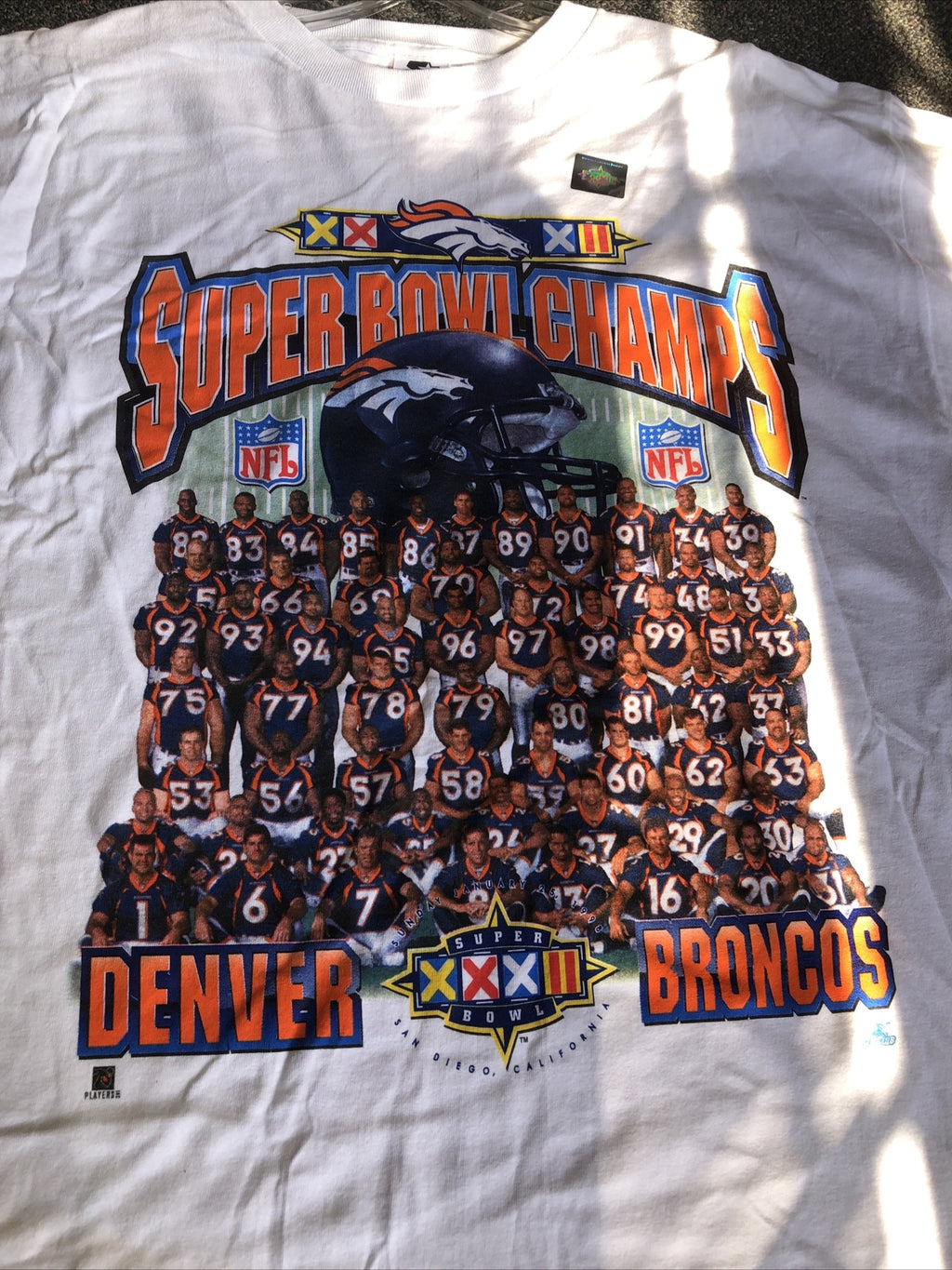 Vintage 90’ Starter Superbowl XXXII Shirt Superbowl Champs Broncos Team Size L1