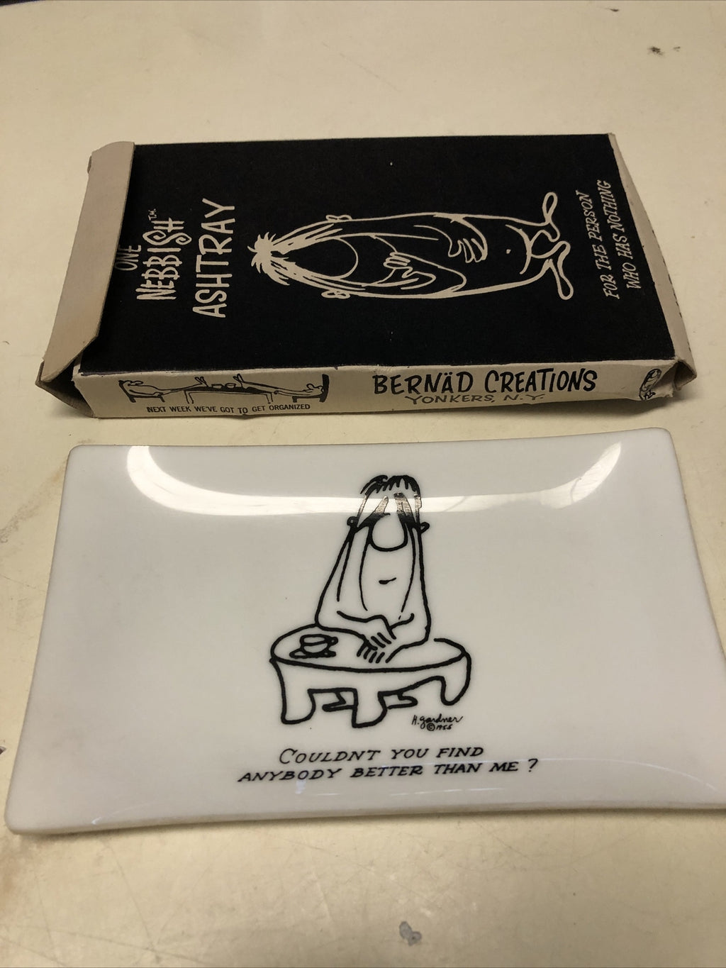 Vintage Nebbishes The Nebbish Ashtray W/ Original Box2