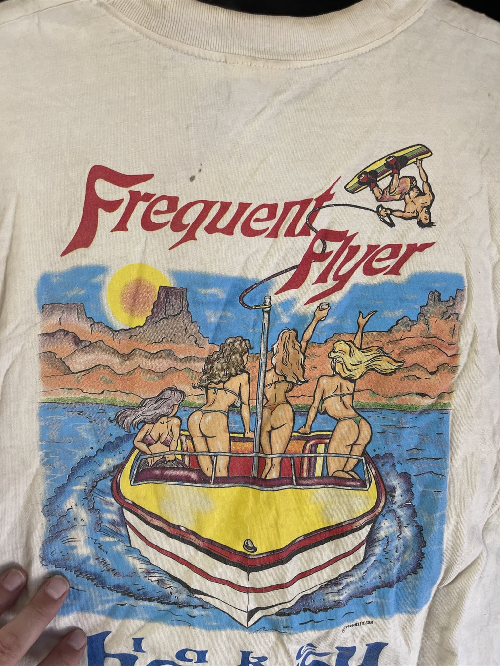 Vintage 80s Lake Havasu Arizona Wakeboard Girls T Shirt Men Size XL Grunge1