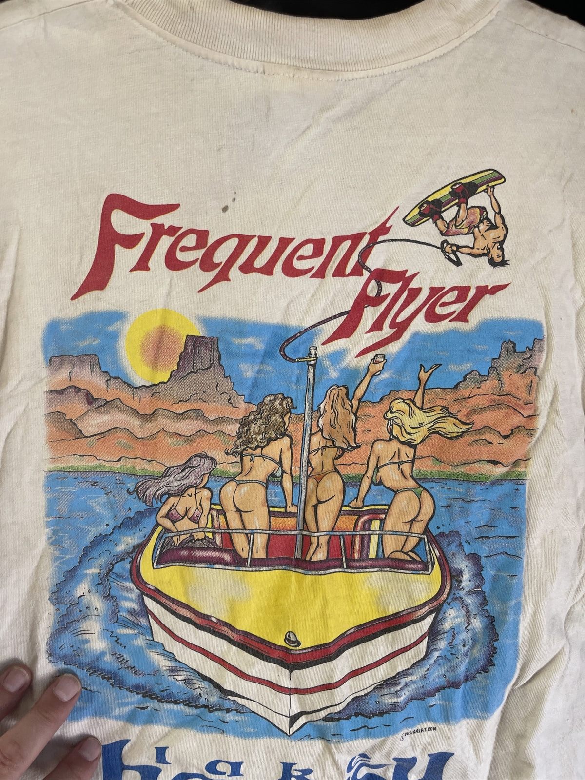 Vintage 80s Lake Havasu Arizona Wakeboard Girls T Shirt Men Size XL Grunge1