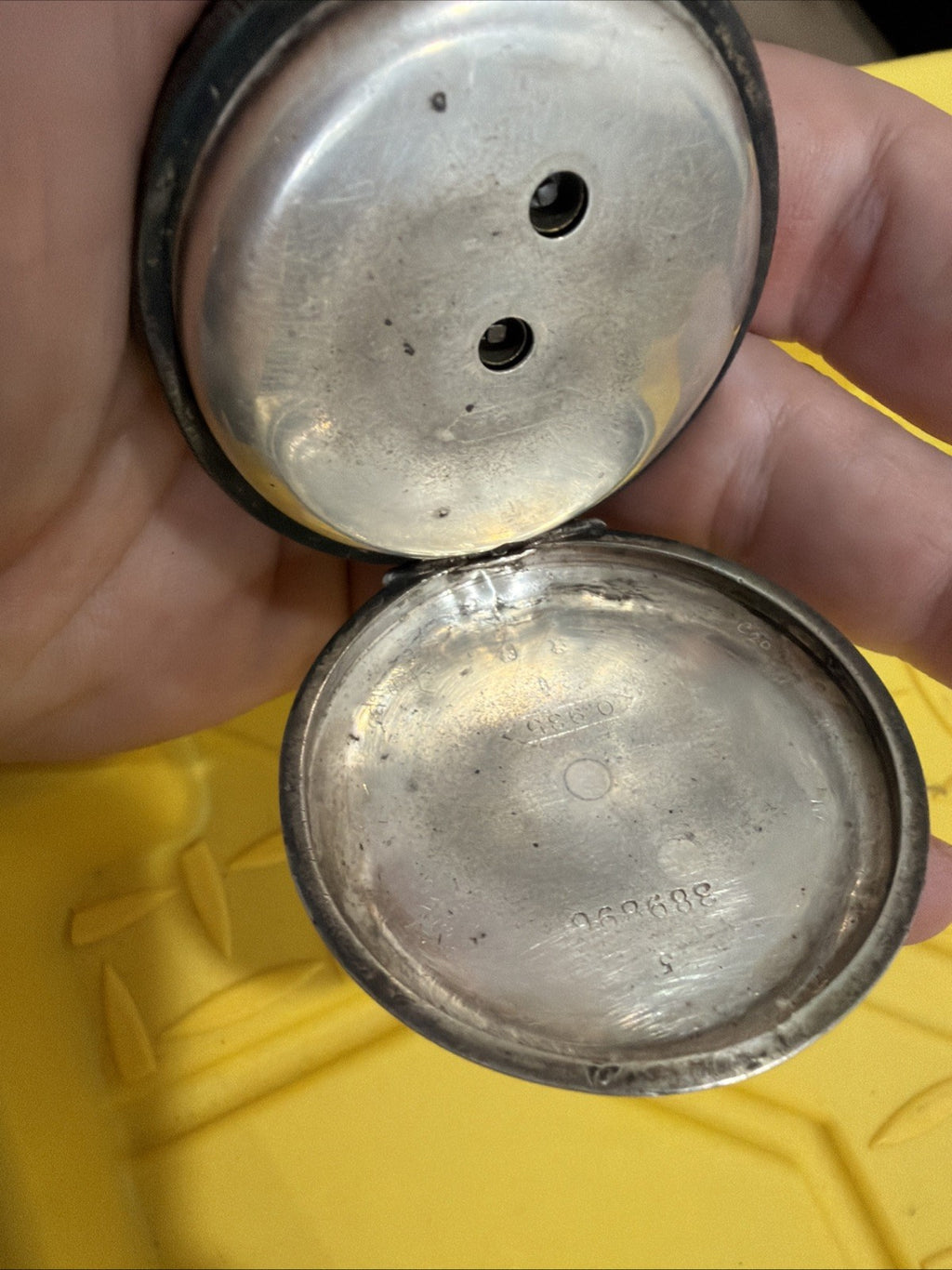 Antique Victorian .930 Silver Stamped Langdon Davies Pocket Watch For Repair8
