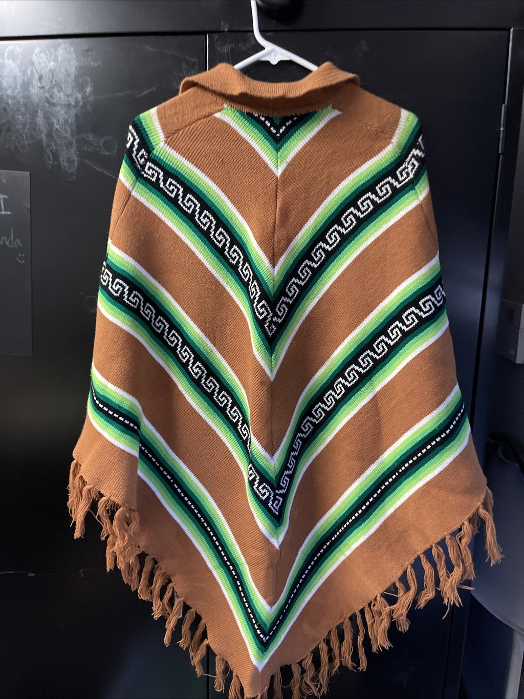 Vintage Poncho Woven  Inca Aztec Design by Tejidos San Luis Columbiana 1960s5