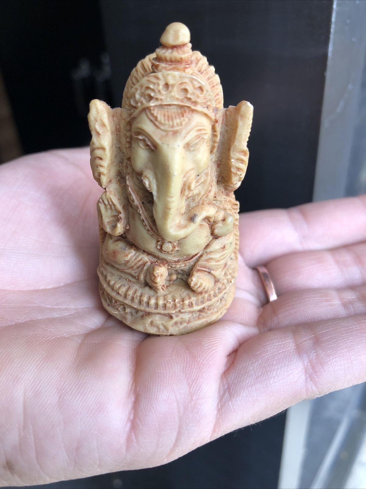 Small Ganesha Statue Sitting Ganpati Ganesh Idol Lucky Gifting Decor 5”0
