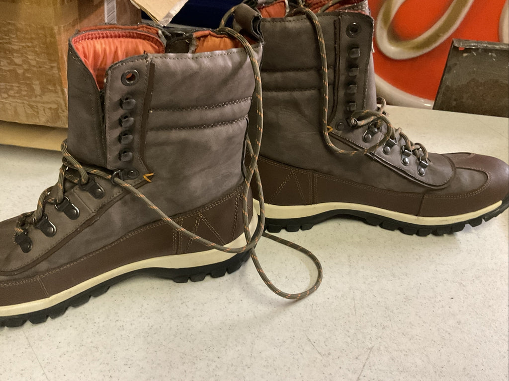 Calvin Klein Jeans BOOT Size 11.5 M Brown  leather lace-up NEW3