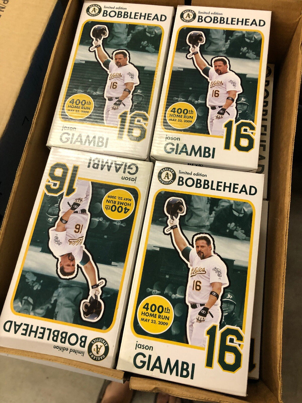 Oakland A's Jason Giambi 400th Home Run 5/23/09 Lim'td Ed'n Bobblehead Orig Pkg 1