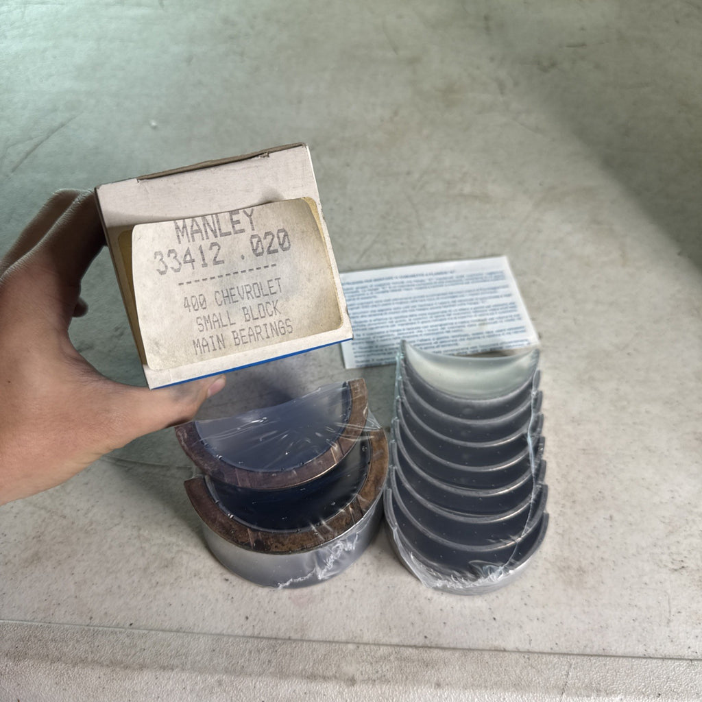 NOS Manley Performance Main Bearing Set, part number 33412-.020.0