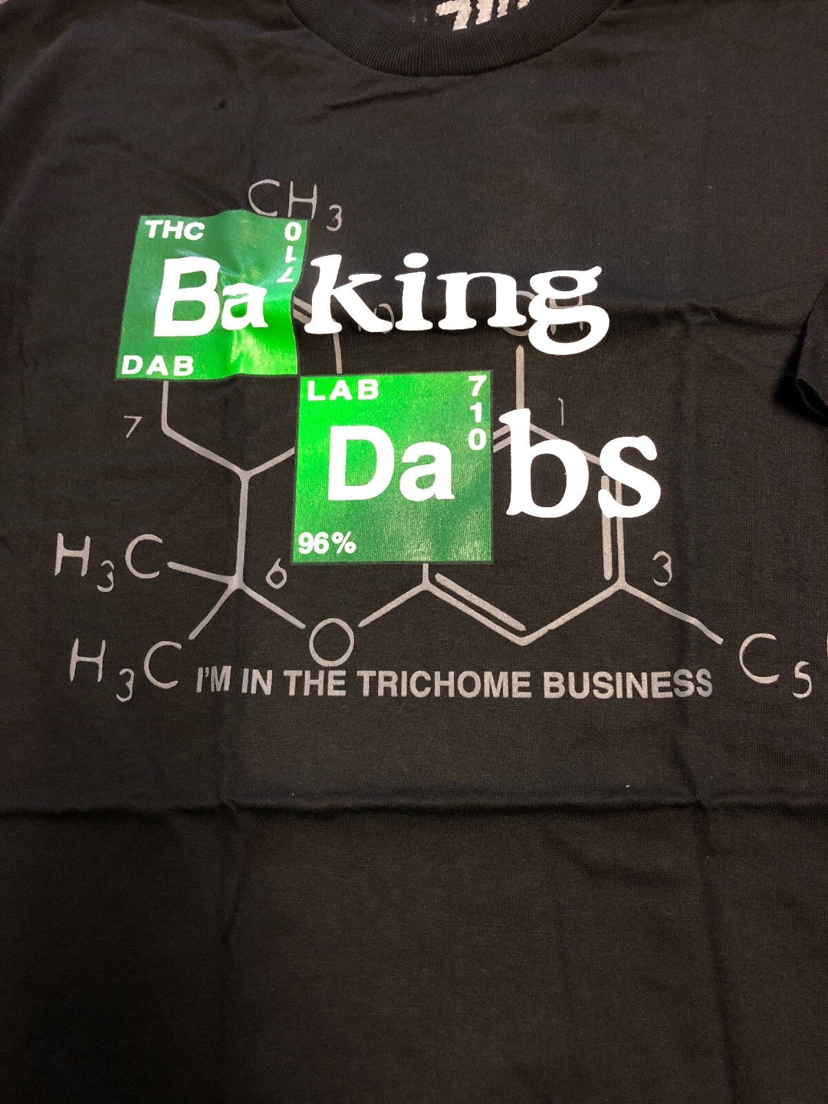 NEW THC Molecule  T-Shirt BAKING DABS LOYAL TO THE OIL Marijuana LARGE3