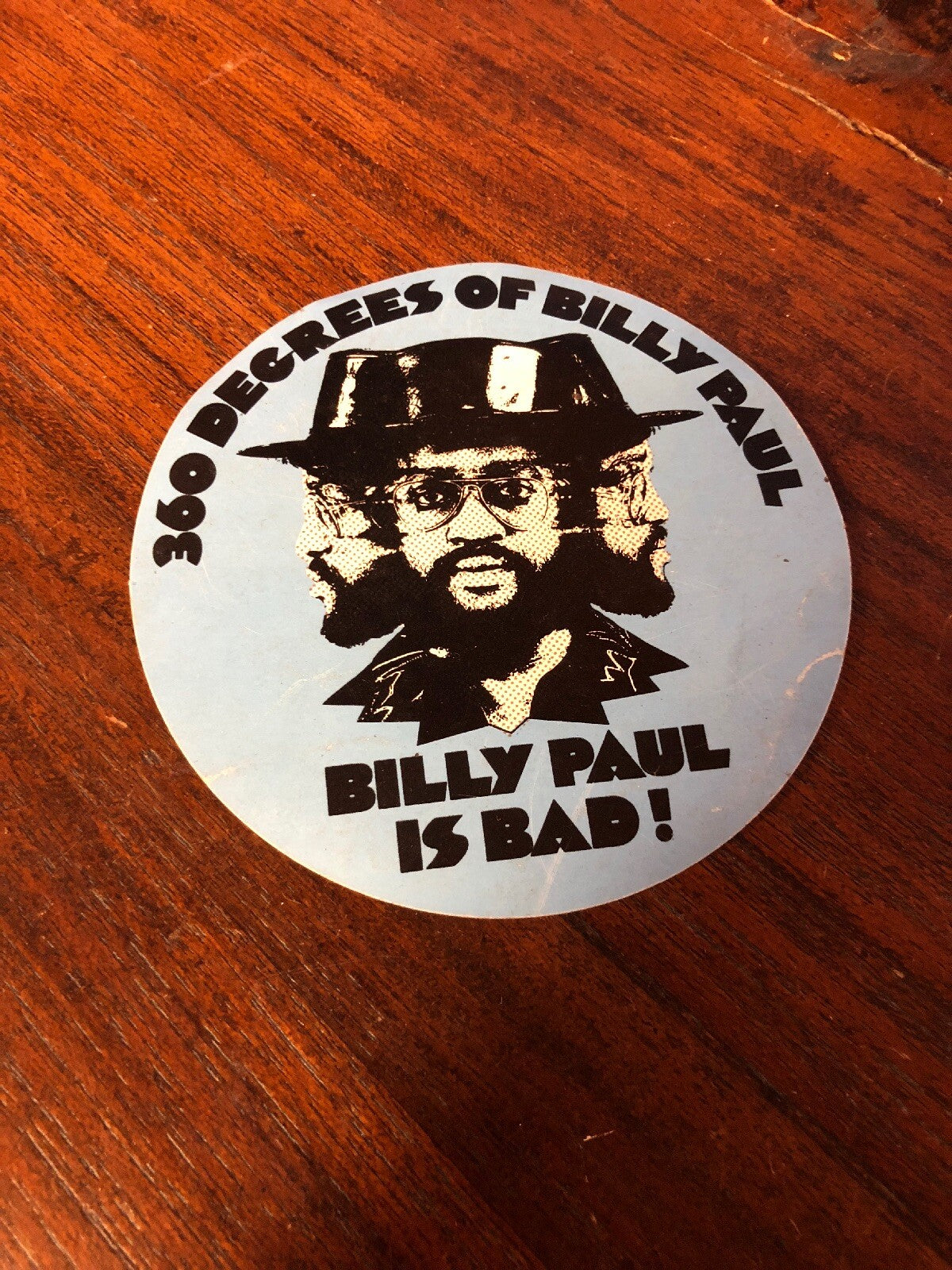 Billy Paul Is Bad Record Hype STICKER MEGA RARE PROMO ITEM VINTAGE 1970s Originl0