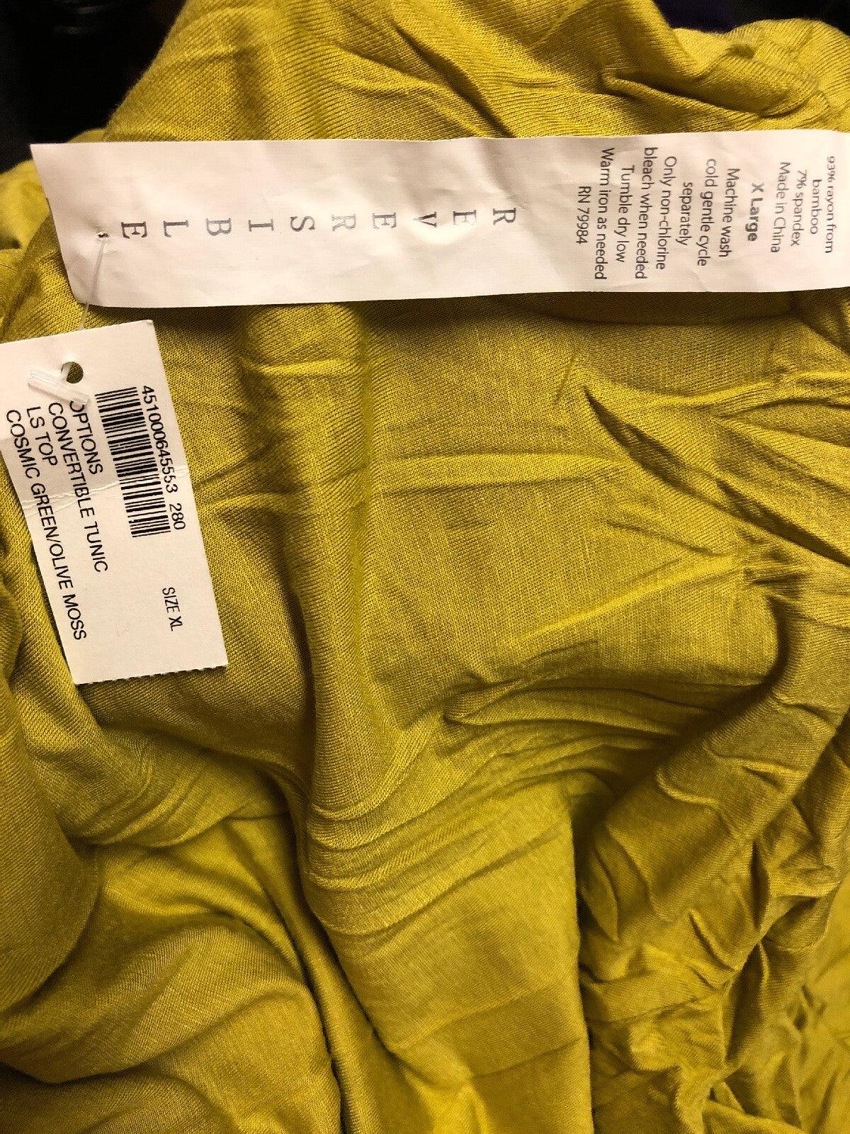 Soma Intimates Long Sleeve Loose Dress Reversible Knit Tunic Top, Size XL2