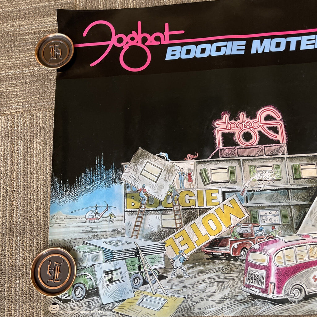 #153 1979 Foghat Boogie Motel Record Store Promo Poster 23” X 35”1