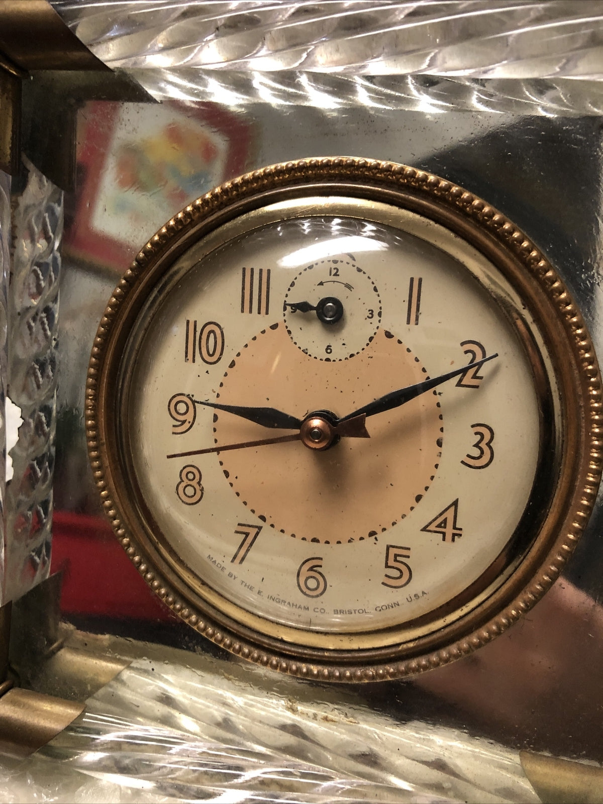 E. Ingraham Co. Vintage Mirror Clock2