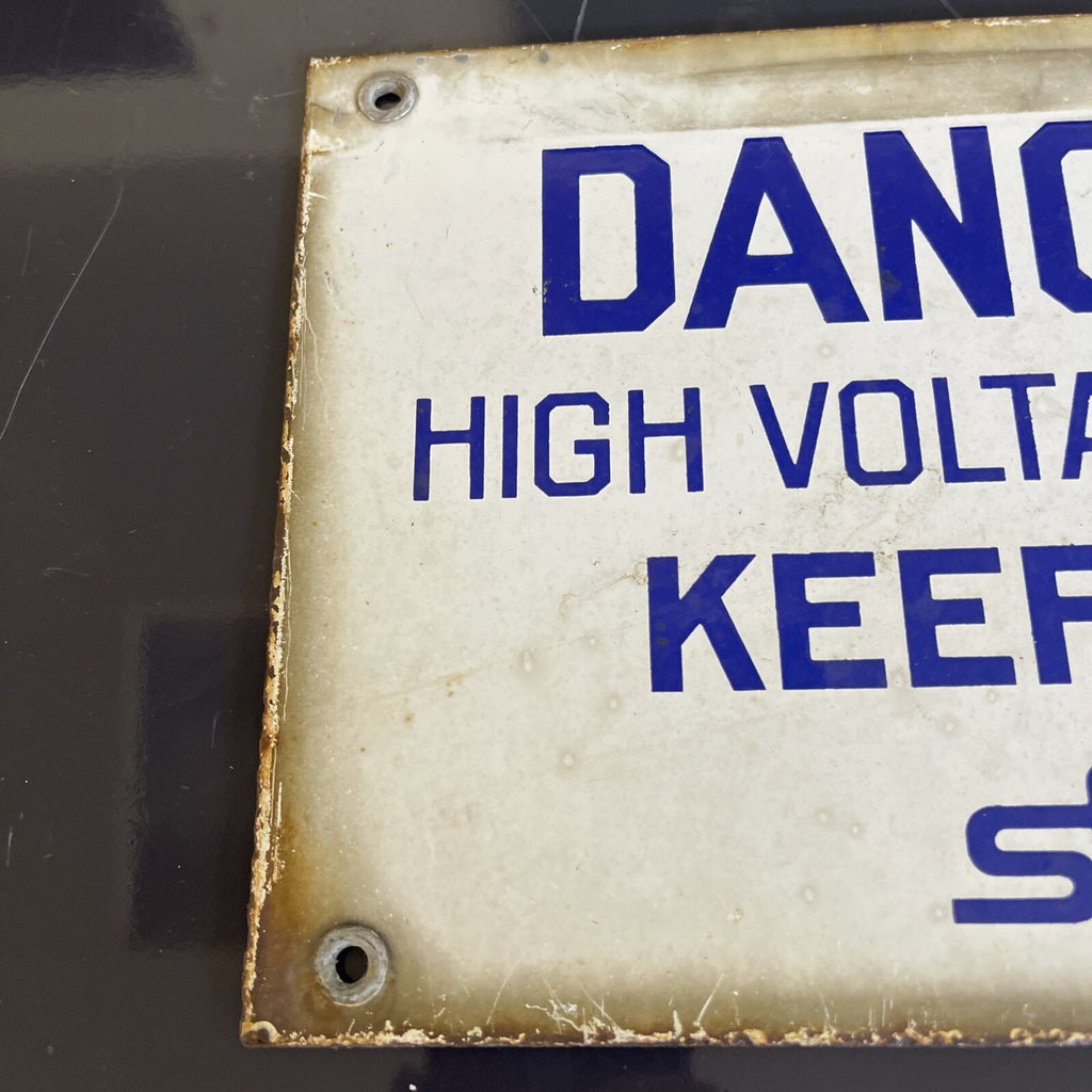 Early Porcelain Sign Danger High Voltage Keep Off Southern California Edison1