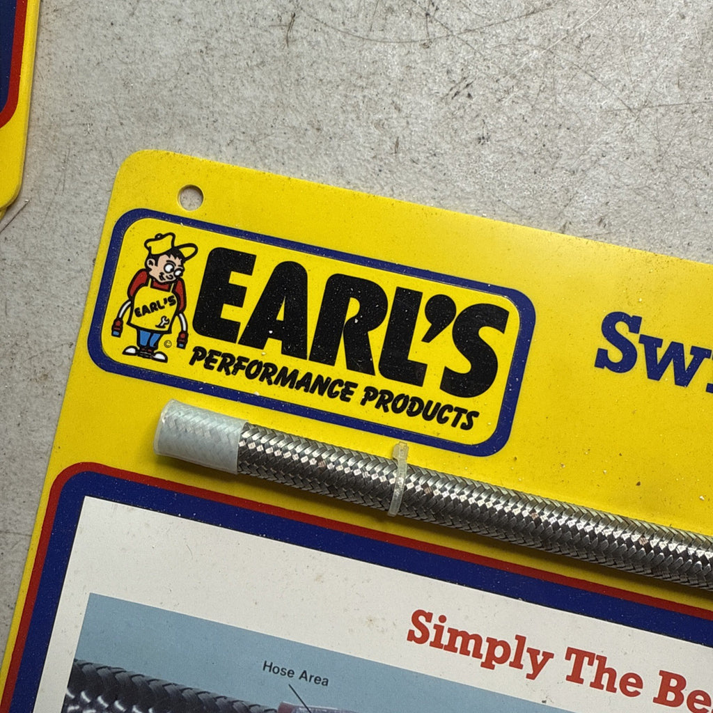 Vintage Earl’s Racing Display 15x15 – 1980s Swivel-Seal Hose Promo Sign1